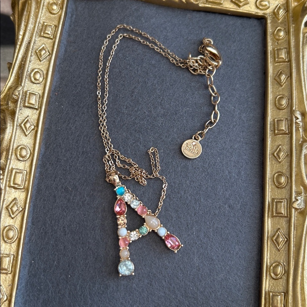 Gold Initial 'A' Pendant Necklace from Bella/Jack